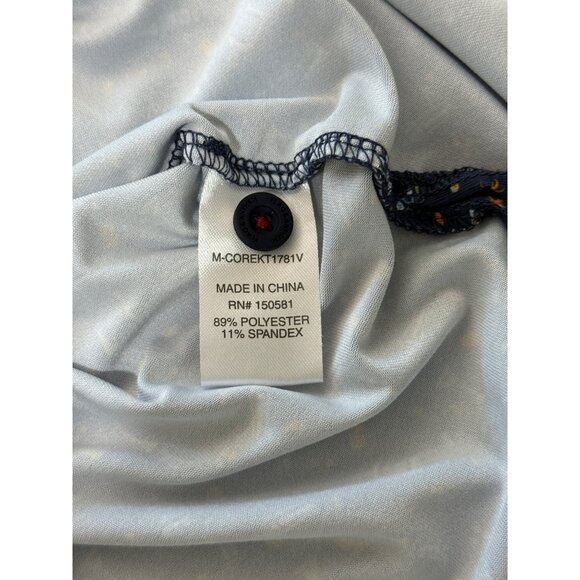 Flag & Anthem Polo Shirt MadeFlex Short Sleeve Navy Blue Cocktail Mens Size L - Picture 5 of 7